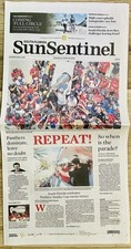 🏆FLORIDA PANTHERS 2025 (REPEAT) CHAMPIONS SUN SENTINEL NEWSPAPER picture