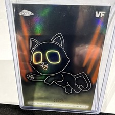 2026 Topps Chrome VeeFriends Very Lucky Black Cat Neon Orange #NE-7 25/25 picture