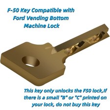 F-50 Key Fits Ford Vending Bottom Machine Lock 1PCS Shipping From the USA picture