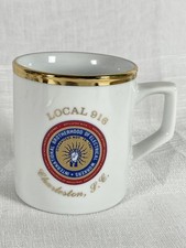 Vintage IBEW Local 916 Charleston SC Coffee Mug Union Electrical Workers Gold  picture