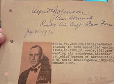 AUTOGRAPH -- Vice  Admiral Alfred W. Johnson picture
