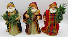 Vintage Lot Of 3 FANCY SANTA CLAUS 6