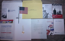 BARACK OBAMA Signed Official White House Issued 2016 Citizenship Congrats Letter picture