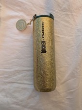 [NEW] Wicked x Starbucks Stainless Steel Vacuum Sealed Tumbler Gold 16 OZ picture