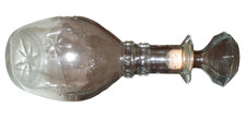 Vintage Clear glass Decanter Liquor Wine Bottle 10 1/2