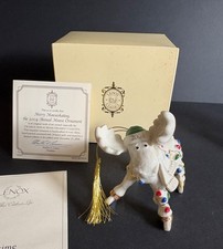 LENOX 2004 MERRY MOOSESKATING ORNAMENT MIB COA picture