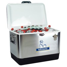 Yakimoto Vintage Metal Cooler 51L for Fishing BBQ RV Camping Outdoor Ice Chest picture