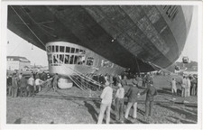 Vintage Graf Zeppelin LZ-127 Airship Dirigible Ground Crew Photo Postcard picture