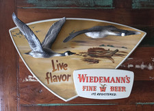 Vintage 50s Wiedemanns Fine Beer Sign 3D Flying Geese Live Flavor Newport KY 21