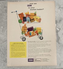 1957 IBM Data Processing Ad - - In Your Market Basket Advertisement picture
