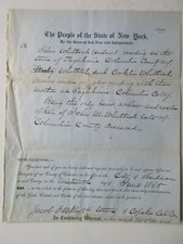 1865 Citation signed by Charles Esselstyn Surrogate Judge of Columbia County NY picture