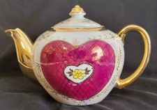 Vintage Del Coronado Nasco Japan Teapot Iridescent Gold Trim Lustreware picture