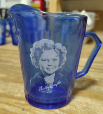 Vintage 1930's Shirley Temple Cobalt Blue Mini Pitcher/Creamer 4.5