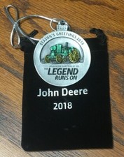 SHINY NEW -- 2018 John Deere Pewter Christmas Ornament -- 23 In This Series picture