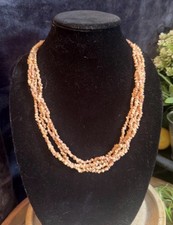 Authentic Vintage Hawaiian Niihau Shell Lei Necklace w/ Cowrie Clasp  picture