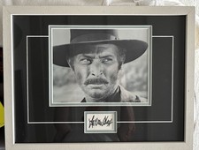 Lee Van Cleef Signed Autograph Framed COA Rutland Autograph. Spaghetti Western picture