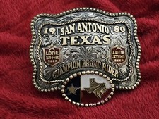 Lone Star Brong Rider☆1980☆ RODEO X~TREME CHAMPION☆Texas☆TROPHY BUCKLE☆Rare☆T77 picture