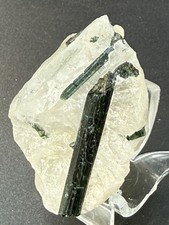 A+ Natural Green Tourmaline W/ Quartz Specimen Crystals, Minerals 👀💎 picture