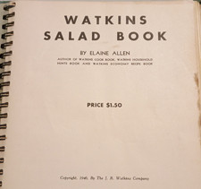J.R. Watkins Watkins Salad Book Elaine Allen Vintage Spiral-Bound Recipe picture