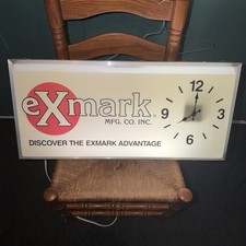 Vintage Exmark Lighted Sign Custom LED Upgraded AA Battery Clock As-Is picture