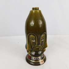 VTG 60s Old Crow Chessmen Decanter Chess Piece Dark Pawn Empty Décor No Stopper picture