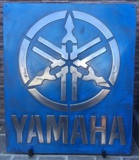 Yamaha Garage Sign 20x24 Hand Cast Aluminum Relief Metal Wall Art picture