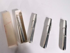 Vintage Chrome Plated Art Deco Three Tube Cigar Cases picture