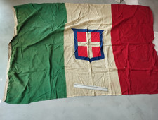 Very large woolen authentic kingdom of Italy flag, embroidered emblem  picture