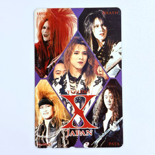 Rare X JAPAN Phone Card Vintage YOSHIKI hide TOSHI Visual Kei Rock Band Unused picture