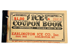 EARLINGTON KENTUCKY 1940's Original Ice Company Booklet Coupon Book Hopkins KY picture