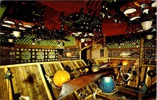 Trader Vic's Statler Hilton Boston Lanai Room Postcard c1960s Plastichrome picture