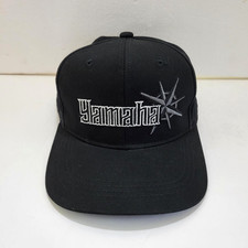 Yamaha Black Cap Hat Adjustable Snapback 100% Cotton Compass Dial Logo Patch picture
