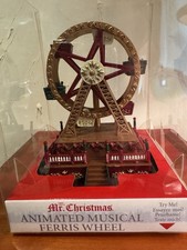 Mr. Christmas Mini Animated Ferris Wheel Music Box Christmas Village New In Box picture