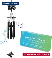 32'' Unique Butterfly Wind Chime for Outside Clearance, Garden Metal Windchimes picture