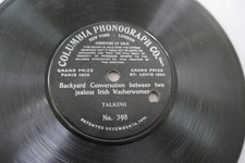 Antique Gramophone Record 7 Inch Columbia 398 Jealous Irish Washerwomen picture