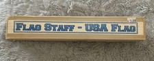 Vintage Magic Flag Staff Production W/Silk USA Flag & Info Sheet Magic Trick picture