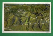 AEROPLANE VIEW OF LARIAT TRAIL TO LOOKOUT MOUNTAIN, COLORADO POSTCARD 83 picture