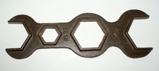 2272 C in a diamond forge mark  Auto Hubcap type Wrench Tool Old Antique orphan picture