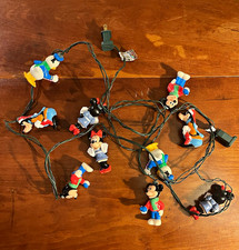VTG Disney Christmas String Lights Mickey Minnie Donald Goofy Multicolor Flaw picture