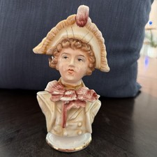 Vtg Victorian Man Porcelain Figurine Bud Vase  THAMES Hand Painted Japan 4961 picture