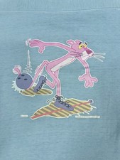 Vintage 1978 Pink Panther Bowling Graphic Light Blue T-Shirt by Roach picture