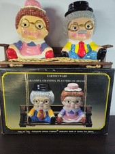 Vintage 1985 Emson Earthenware  & Grandma Planters on a swing, m.f.d.  in Taiwan picture