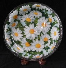 Rare Peggy Karr Easter Flowers Appetizer Plate Spring Daisies Platter picture