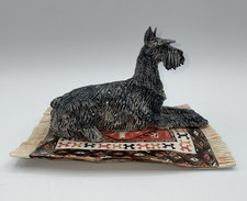 *SCARCE* EVE PEARCE, ENGLAND, PORCELAIN SCHNAUZER DOG FIGURINE OOAK, GORGEOUS picture