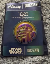 C3 RSVLTS D23 2026 Exclusive Disney Pin LE Star Wars R2-D2 Rainbow Metal 4/25 picture