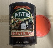 Vintage MJB Decaffeinated 26 Ozs. (737 G) Empty Coffee Can With Lid picture