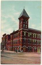 1907-1915 Franklin PA Postcard City Hall Venango Co Pennsylvania Weiler RARE DB picture