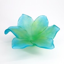 Daum Green & Blue 'Amaryllis' Vide Poche with Box picture