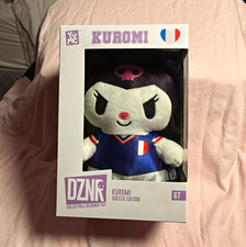 YuMe Kuromi Sanrio Soccer Edition Boxed Plush Figure 6 in White/Black/Blue picture