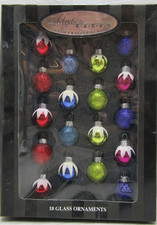 Celebrations by Christopher Radko 18 Hand Crafted Glass Mini Ornaments NIB picture